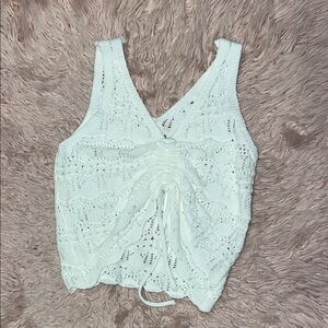 Jessica Simpson Crochet Lace Tank Top – Size XS 🤍